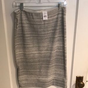 Grey & white Loft skirt